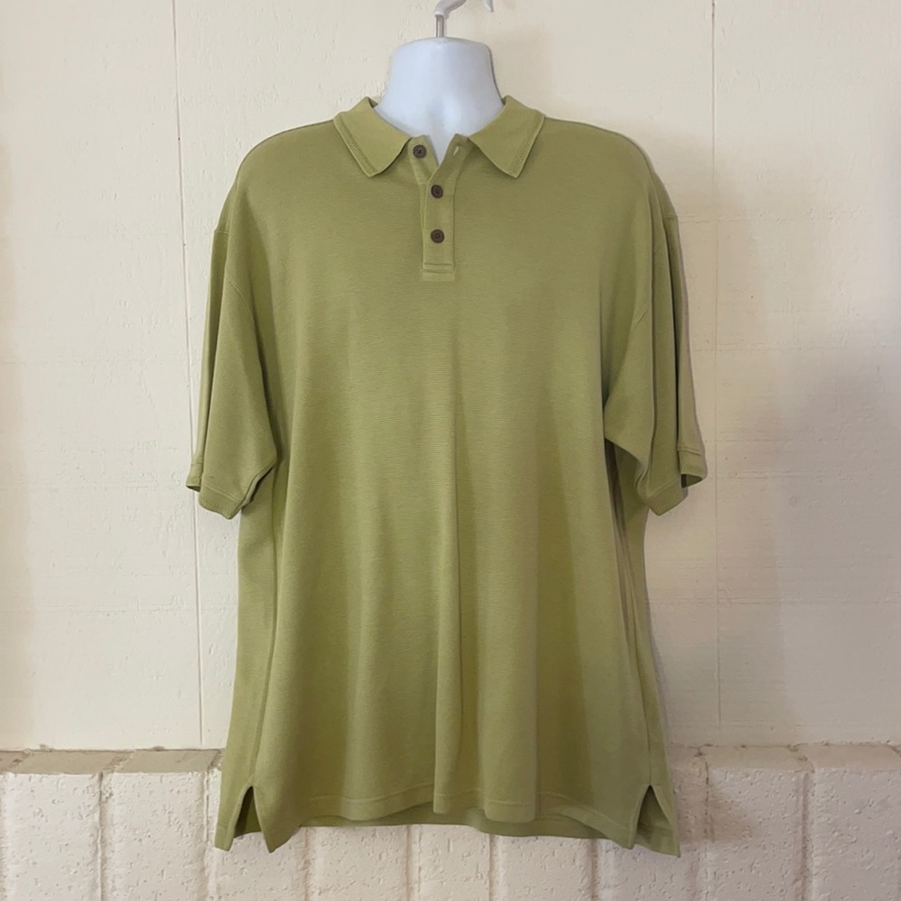 TONNY BAHAMA POLO SHIRT. GREEN,LARGE.
